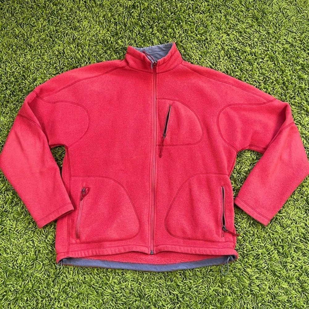 Vintage Mec Fleece Hopdie Zip Up Orange coat